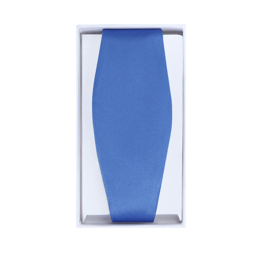 Men's Royal Blue Self-Tie Satin Bow Tie