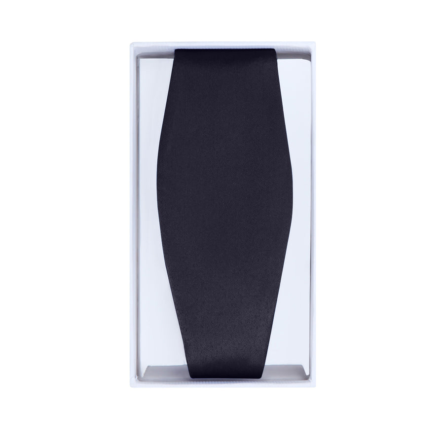 Men's Navy Self-Tie Satin Bow Tie