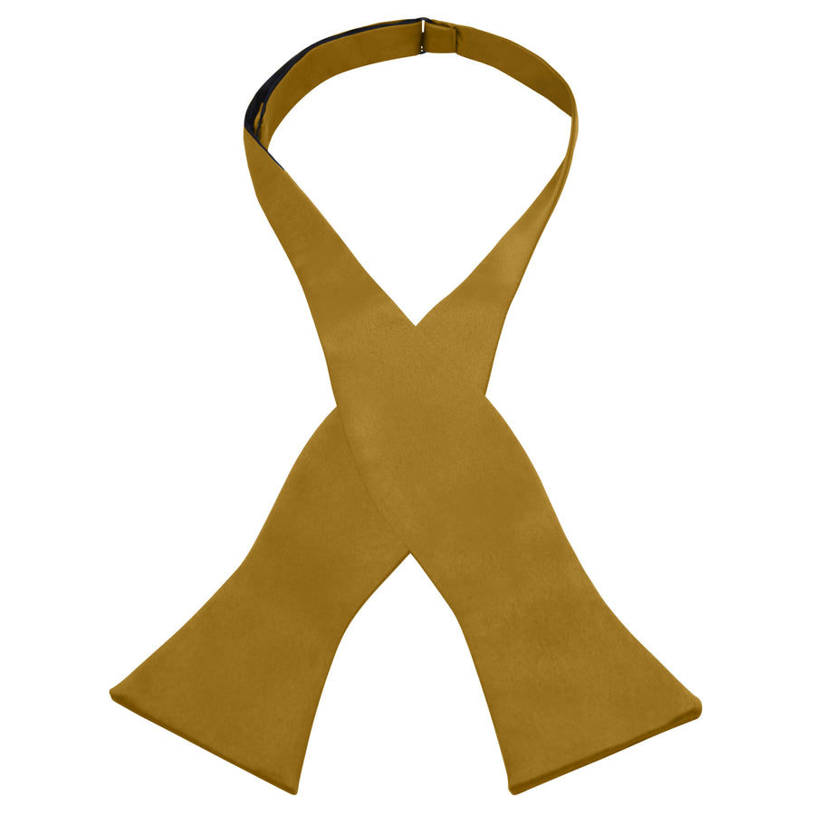 Men's Gold Self-Tie Satin Bow Tie