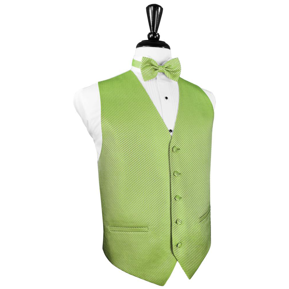 Mens Lime Green Venetian Tuxedo Vest and Tie – TuxedoVests