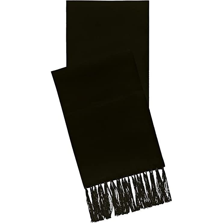 Men's Black Formal Satin Scarf