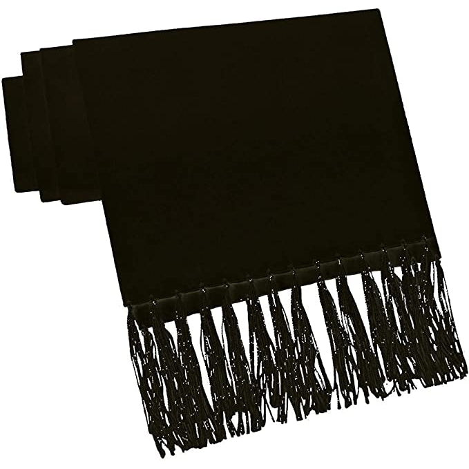 Men's Black Formal Satin Scarf