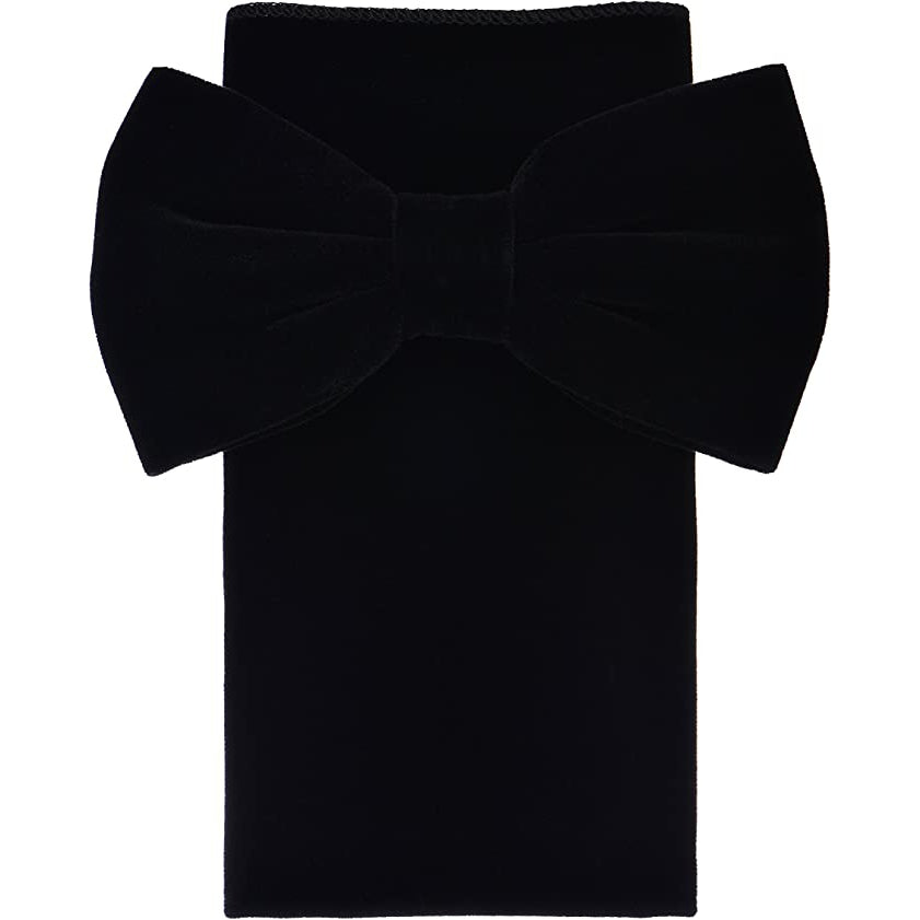 Black Velvet Bow Tie and Pocket Square Set