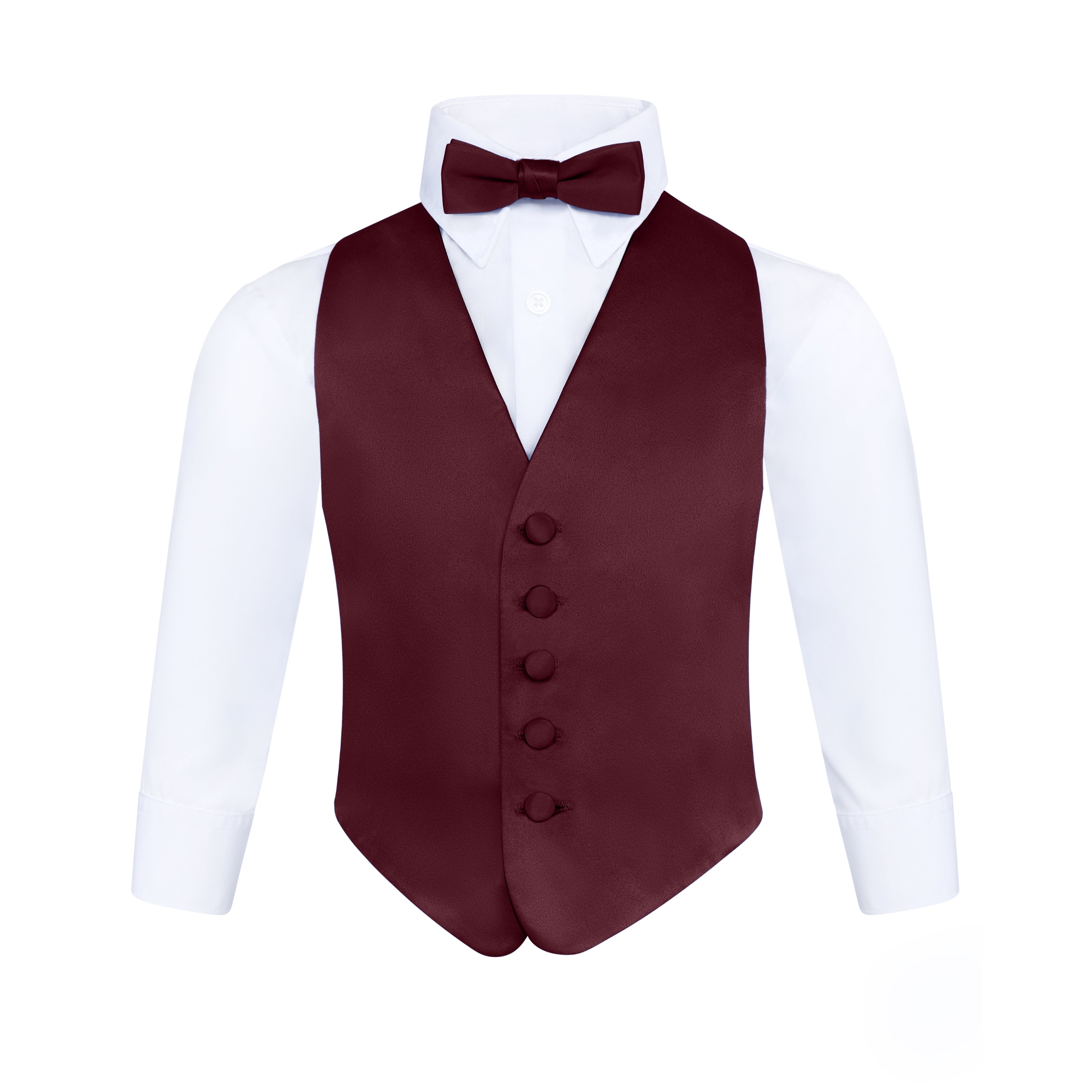 Burgundy vest hotsell and bow tie