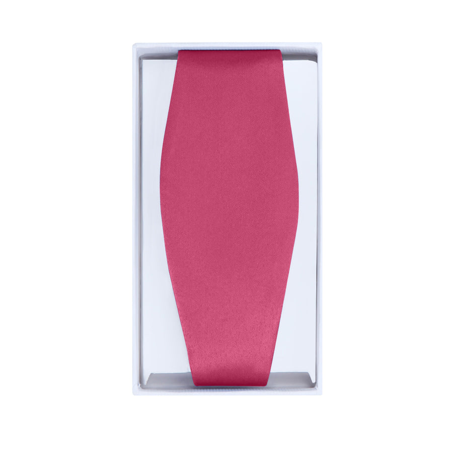 Men's Fuschia Self-Tie Satin Bow Tie