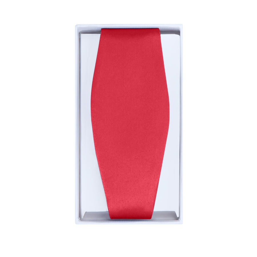 Men's Red Self-Tie Satin Bow Tie