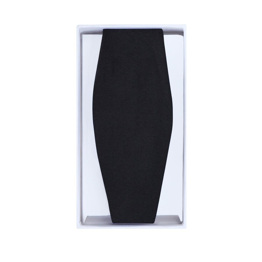 Black 100% Silk Formal Self Tie Bow Tie