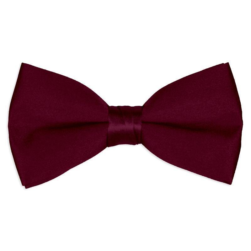 Mens Burgundy Pre Tied Bow Tie