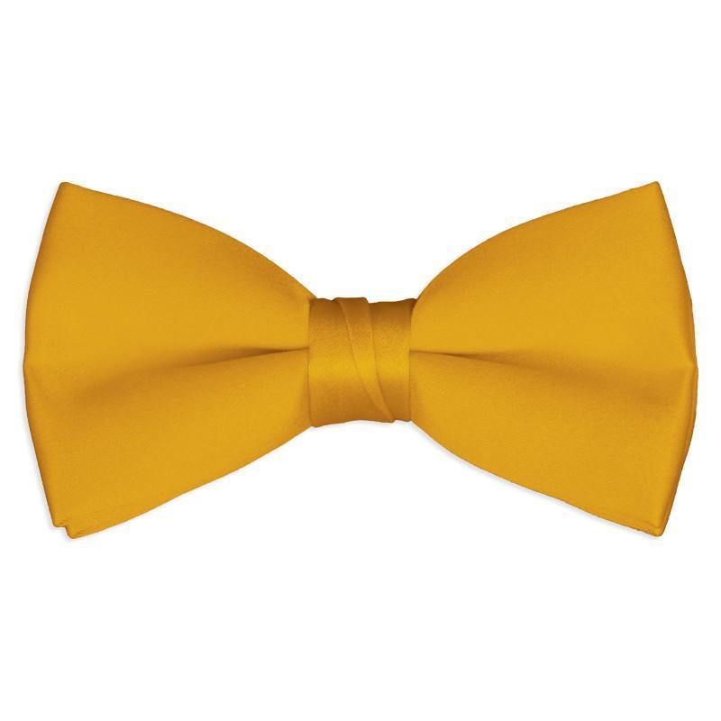 Mens Gold Pre Tied Bow Tie