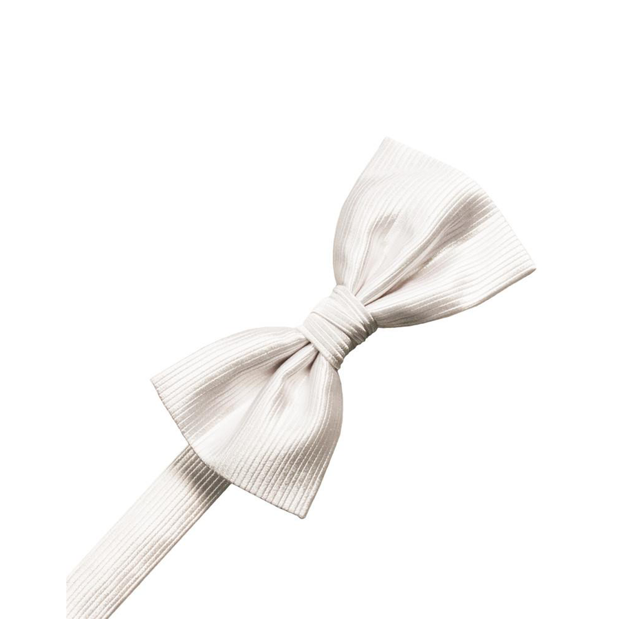 Mens Faille Silk Ivory Pre TIed Bow Tie
