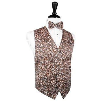 Dress Form Displaying A Leopard Pattern Mens Wedding Vest