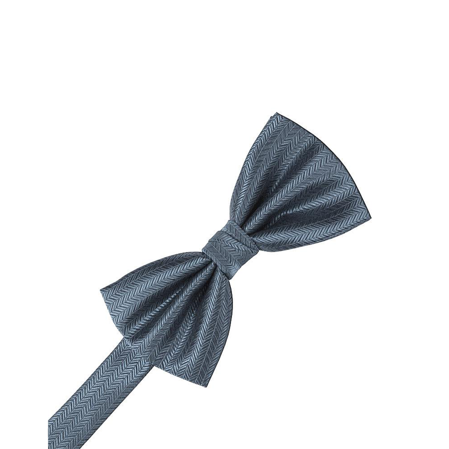 Mens Herringbone Desert Blue Pre Tied Bow Tie