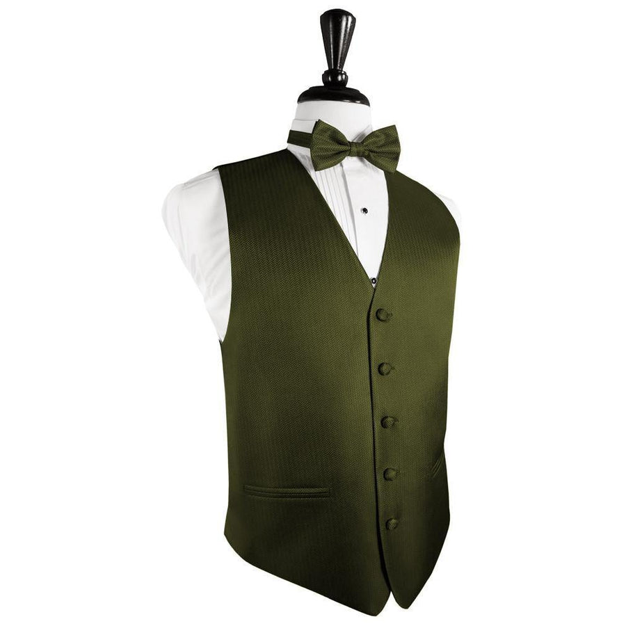 Dress Form Displaying a Fern Herringbone Mens Wedding Vest