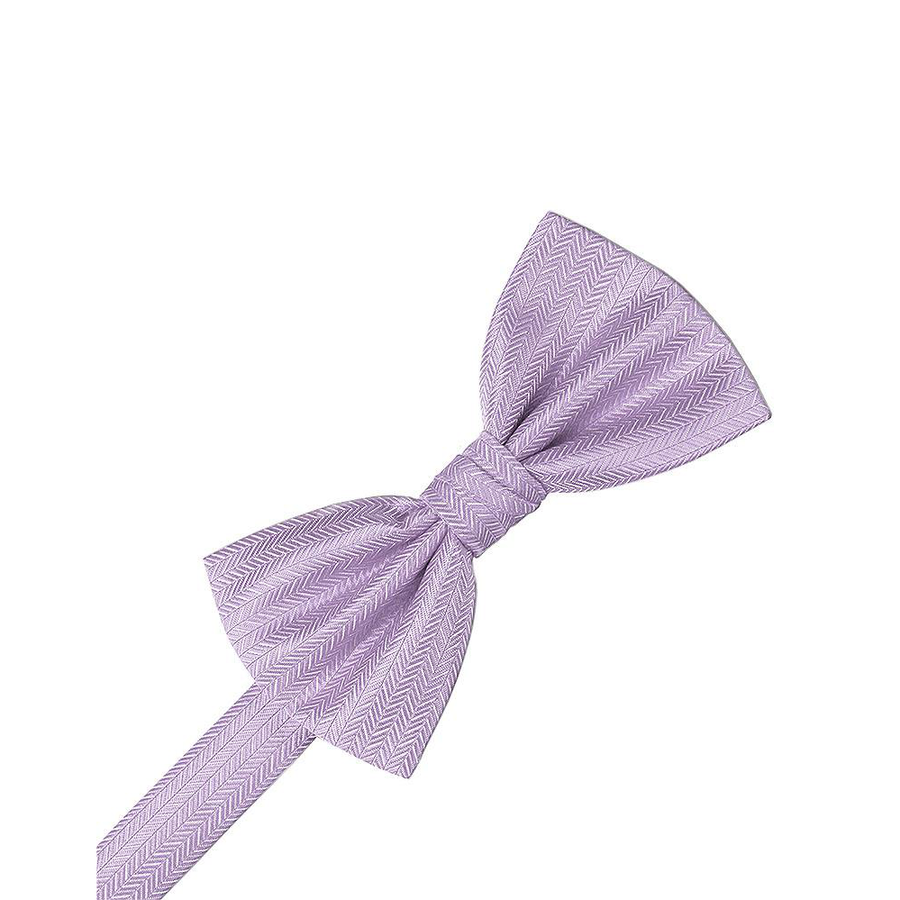 Mens Herringbone Pastel Lavender Pre Tied Bow Tie