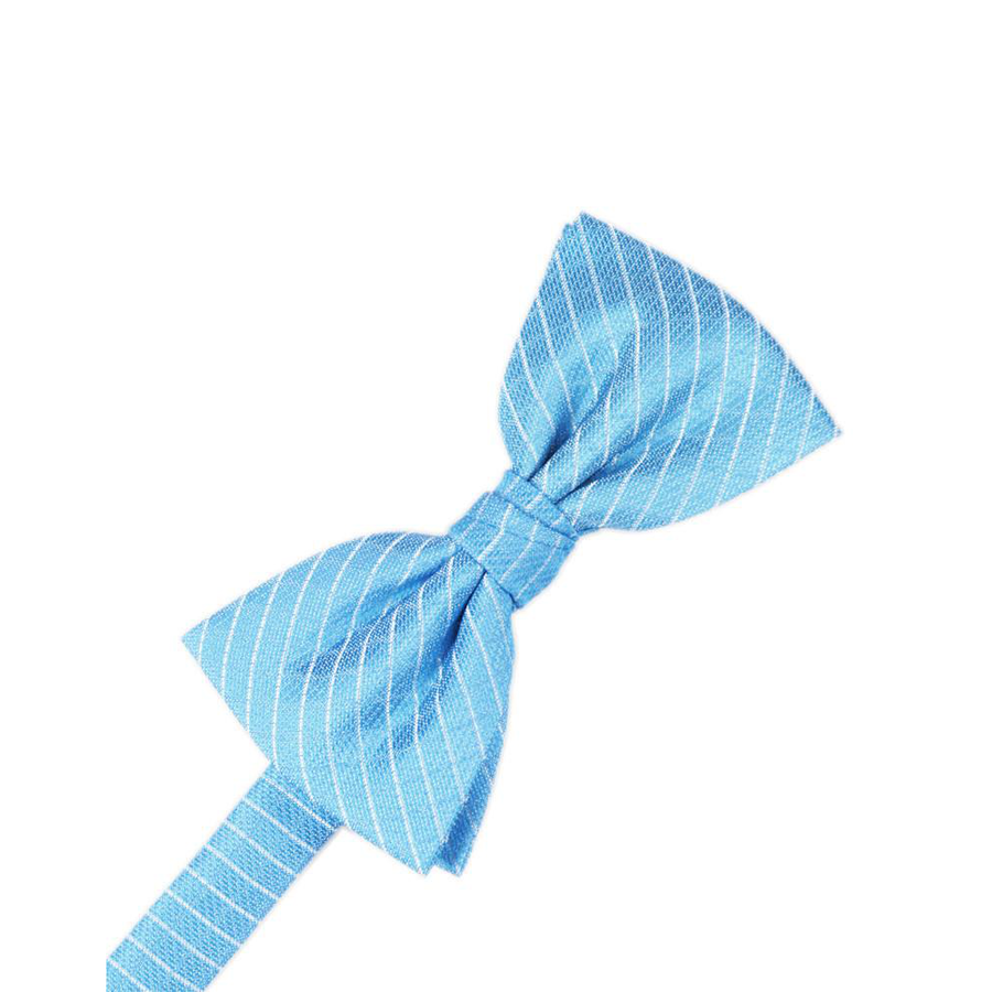 Mens Diamond Grid Pattern Blue Ice Pre Tied Bow Tie