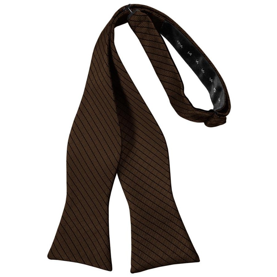 Mens Diamond Grid Pattern Chocolate Self Tie Bow Tie