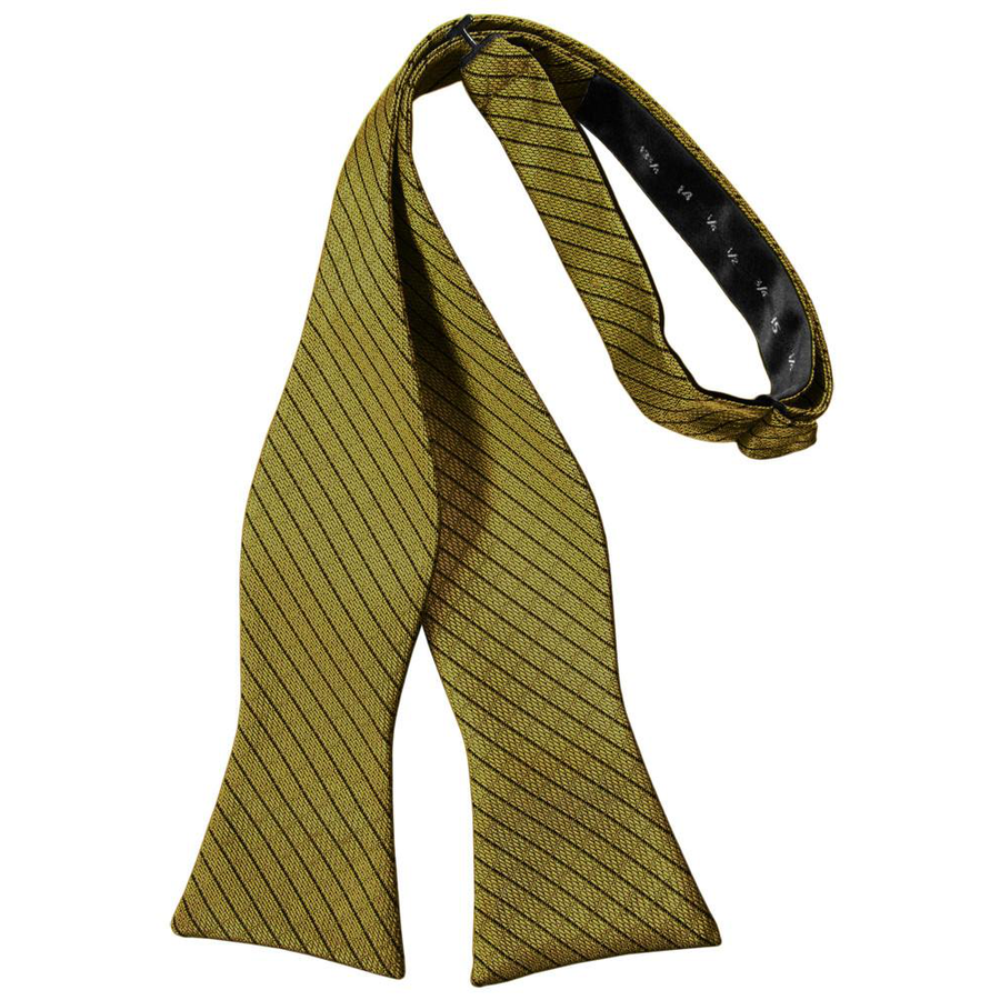 Mens Diamond Grid Pattern Gold Self Tie Bow Tie