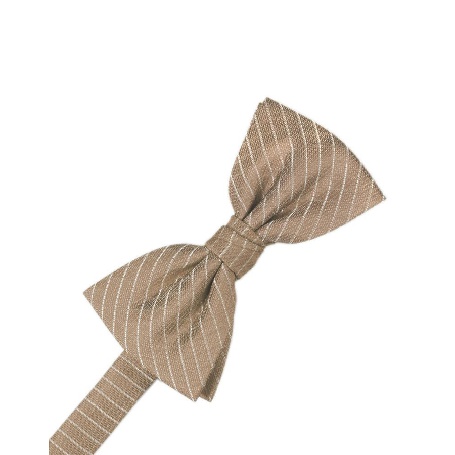 Mens Diamond Grid Pattern Latte Pre Tied Bow Tie