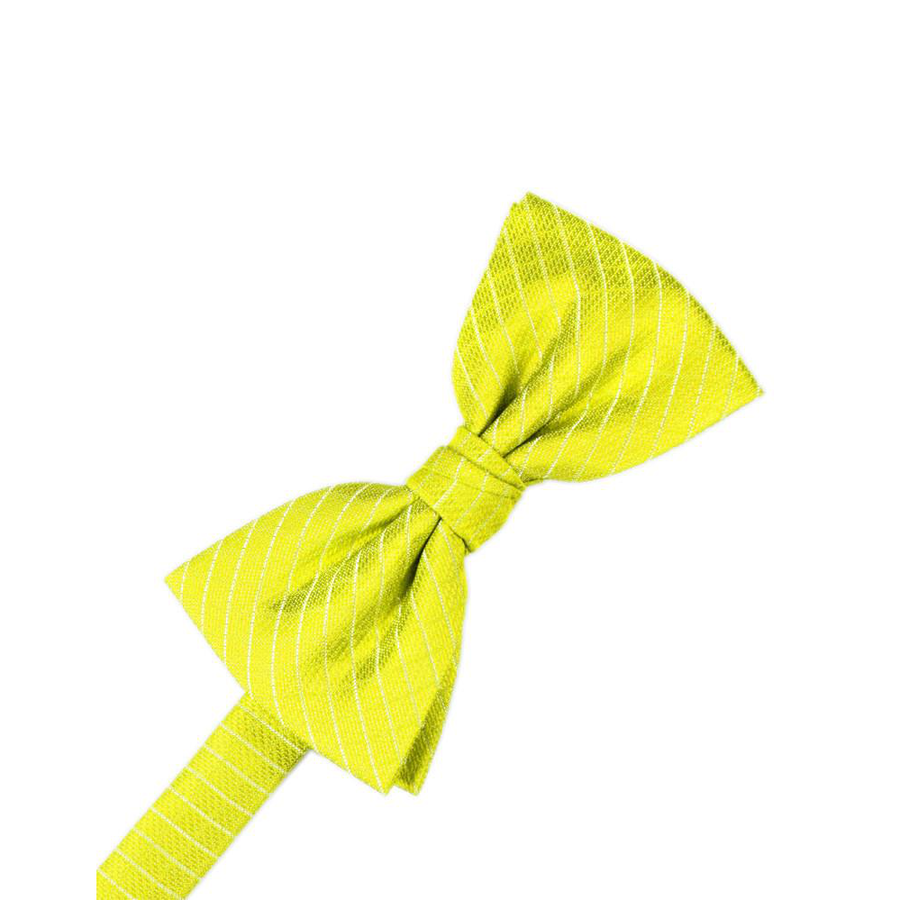 Mens Diamond Grid Pattern Lemon Pre Tied Bow Tie