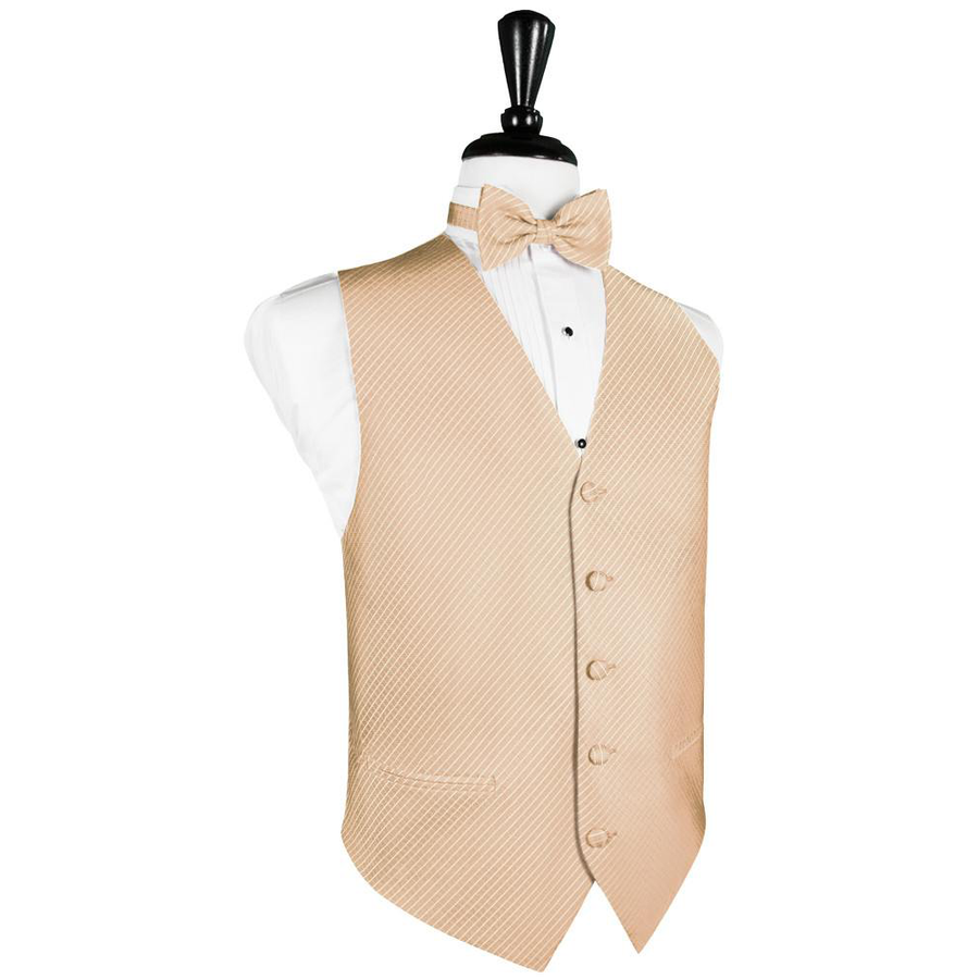 Dress Form Displaying a Peach Palermo Mens Wedding Vest