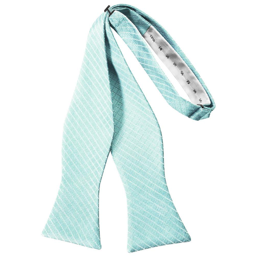 Mens Diamond Grid Pattern Pool Self Tie Bow Tie