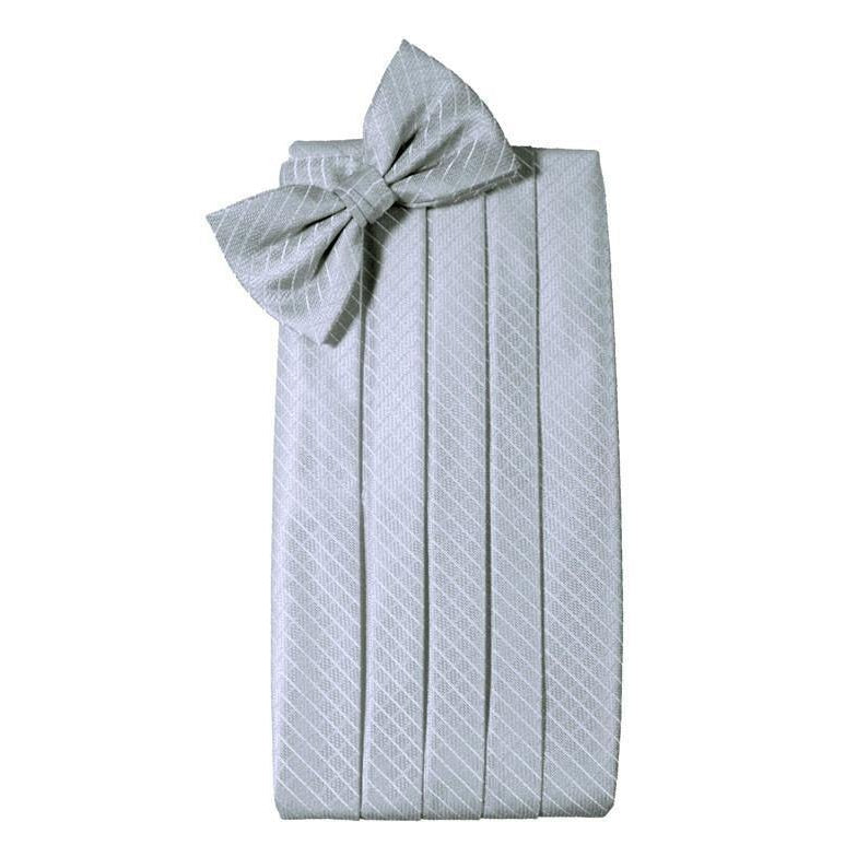 Powder Blue Diamond Grid Pattern Cummerbund Set – TuxedoVests