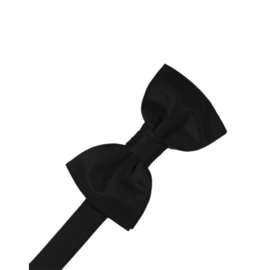 Mens Satin Black Bow Tie