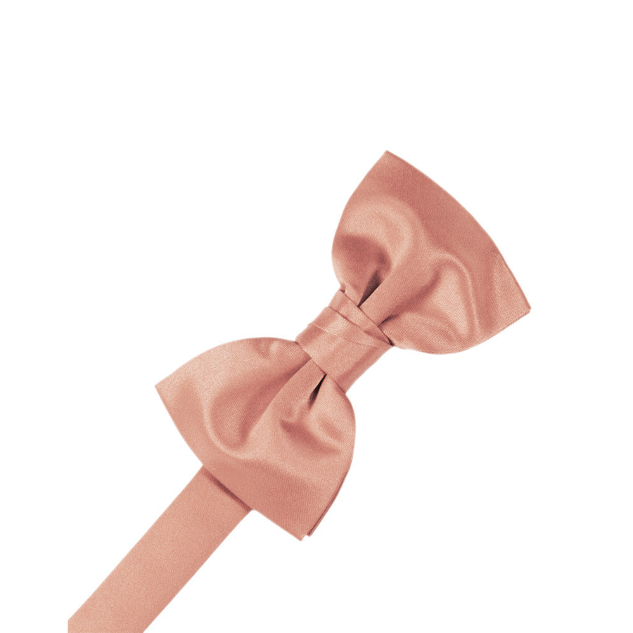 Mens Satin Coral Bow Tie