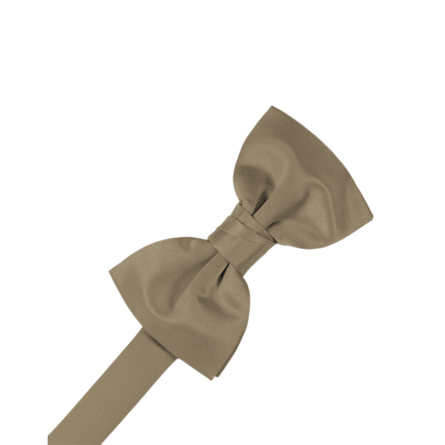 Mens Satin Latte Bow Tie