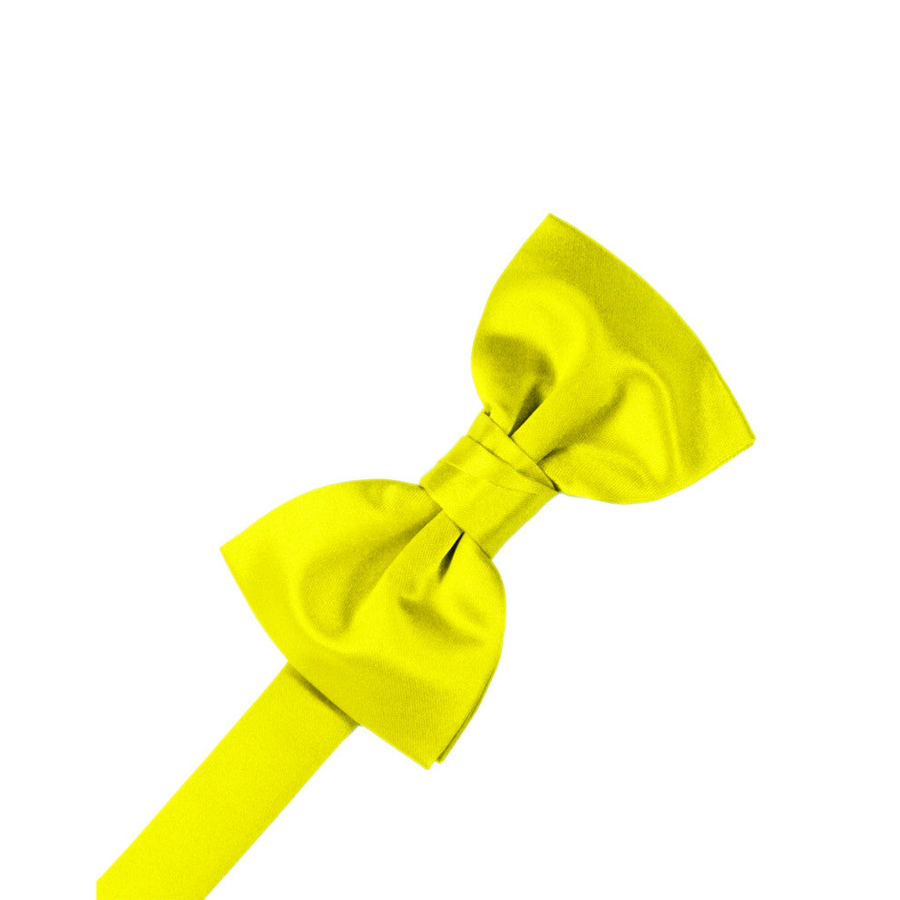 Mens Satin Lemon Bow Tie