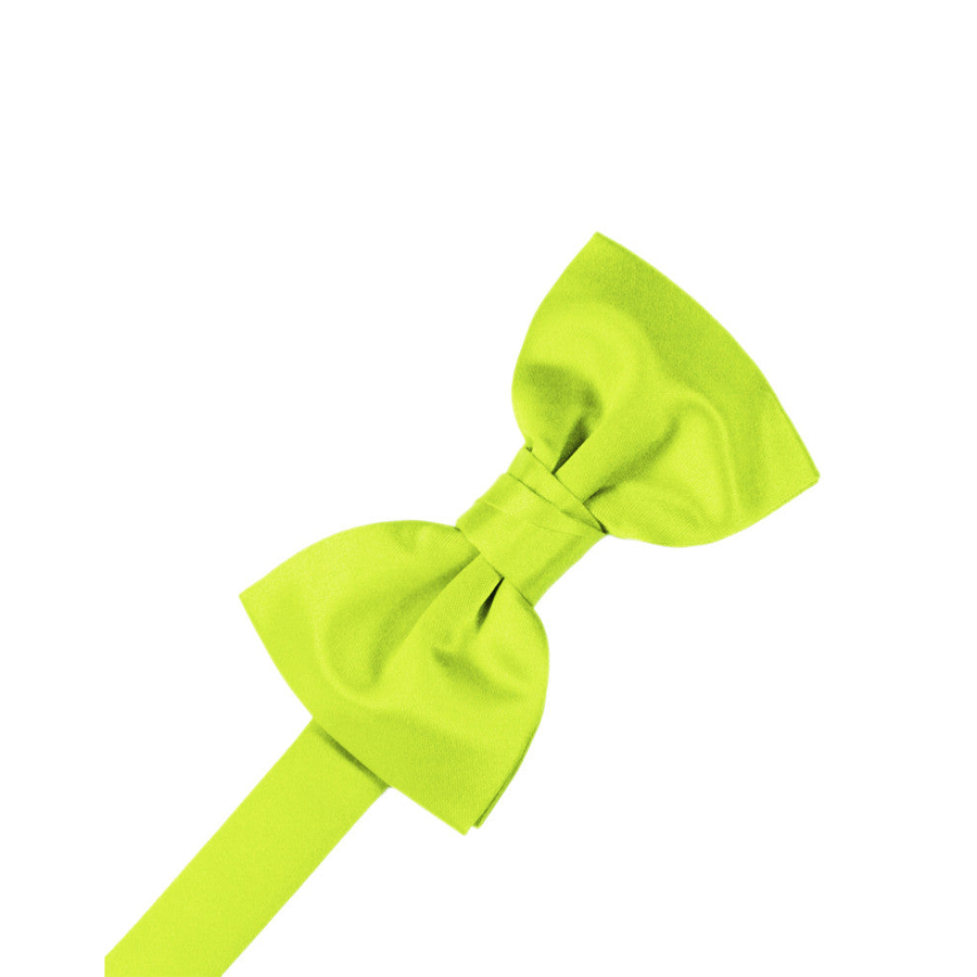 Mens Satin Lime Bow Tie
