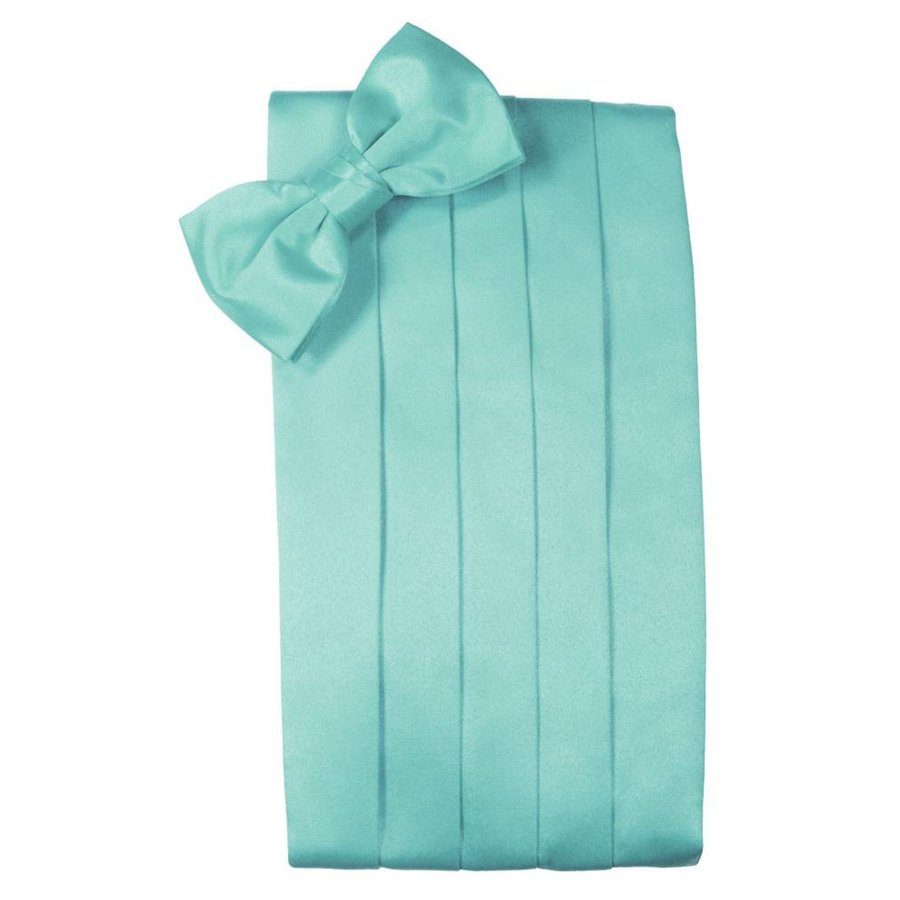 Mens Mermaid Premier Satin Bow Tie and Cummerbund Set