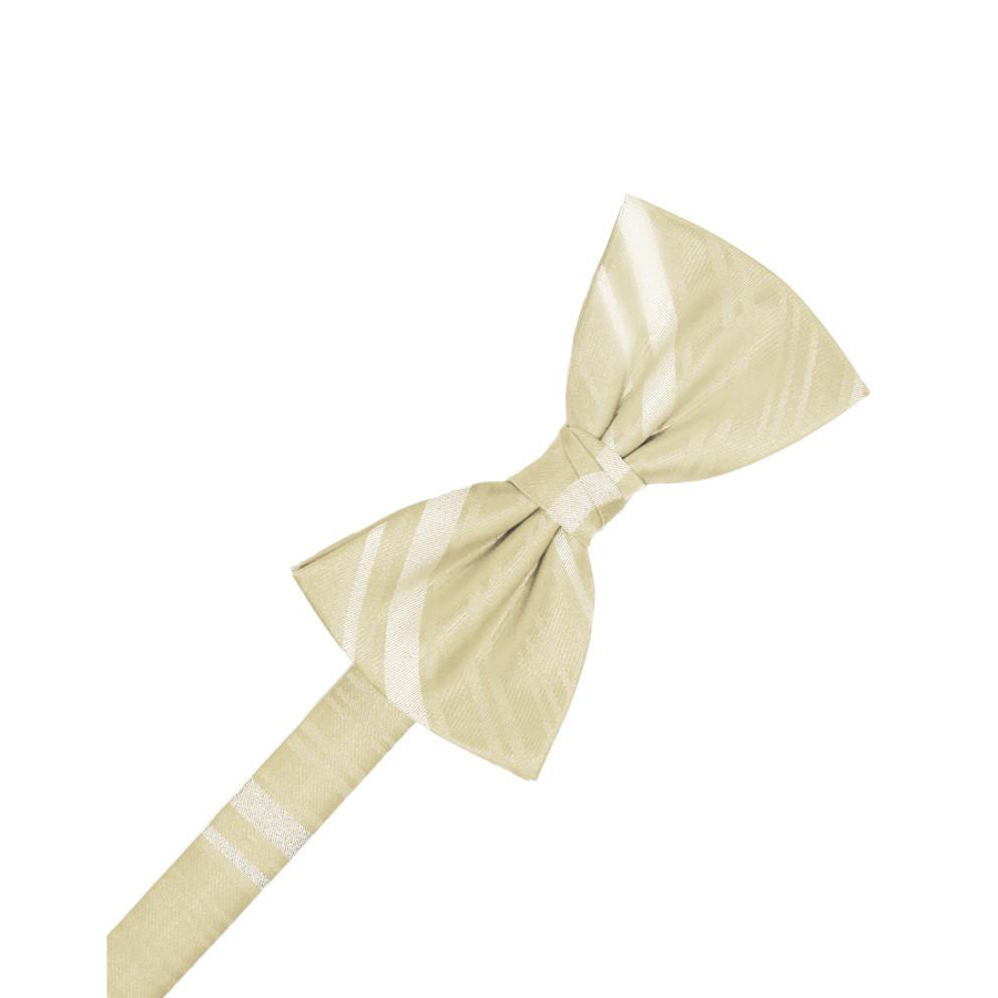 Mens Striped Satin Bamboo Formal Bow Tie