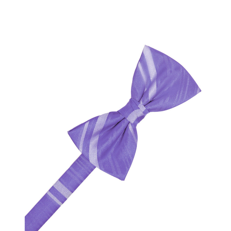 Mens Striped Satin Freesia Formal Bow Tie