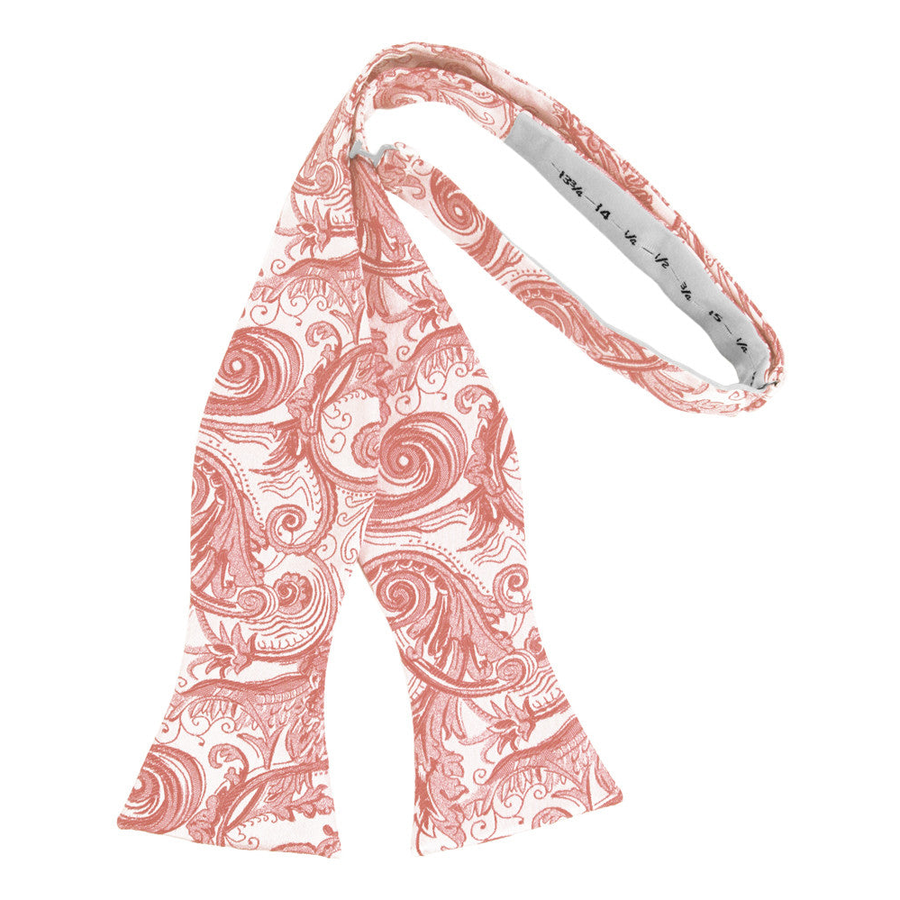 Mens Tapestry Coral Self Tie Bow Tie