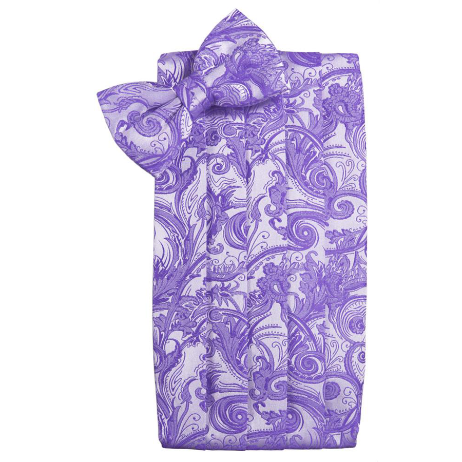 Mens Freesia Tapestry Bow Tie and Cummerbund Set
