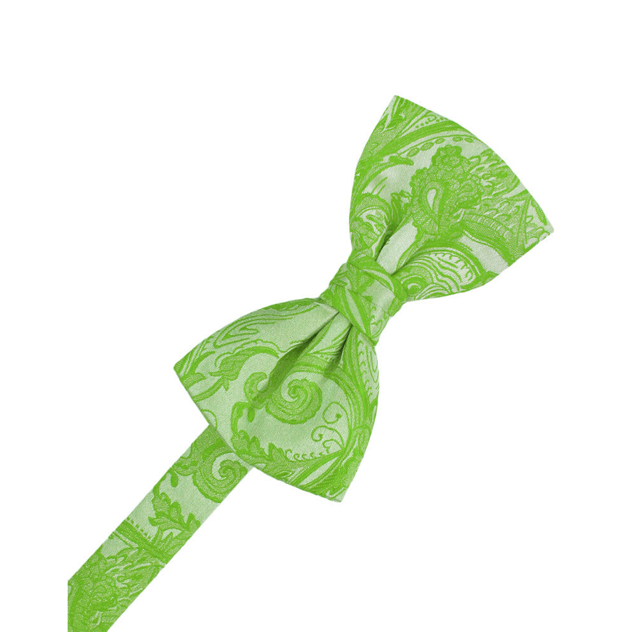 Mens Tapestry Kelly Green Pre Tied Bow Tie
