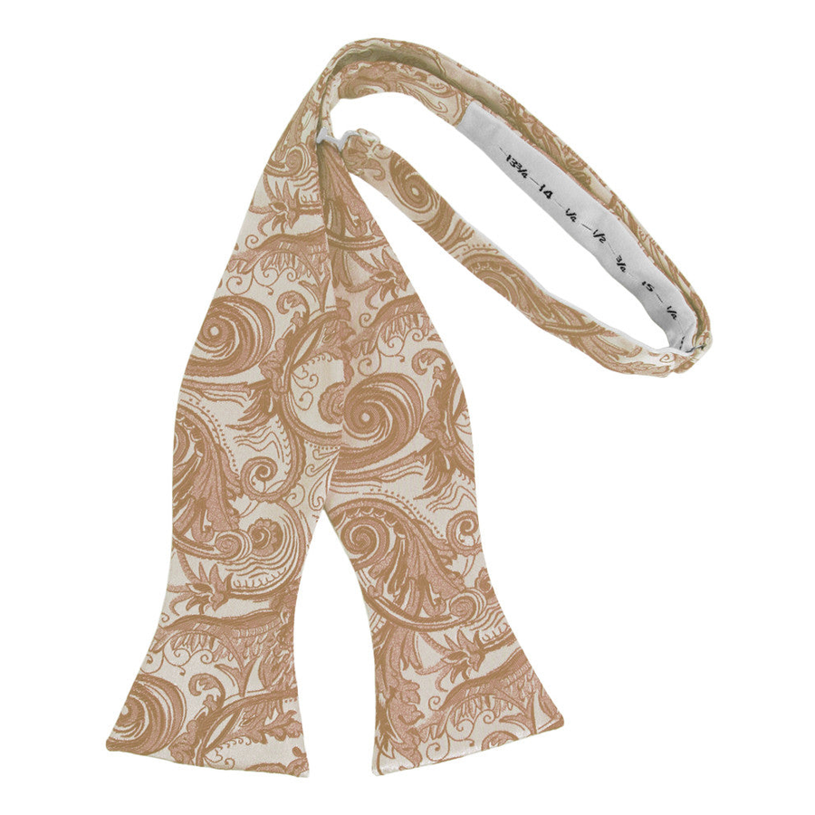 Mens Tapestry Latte Self Tie Bow Tie