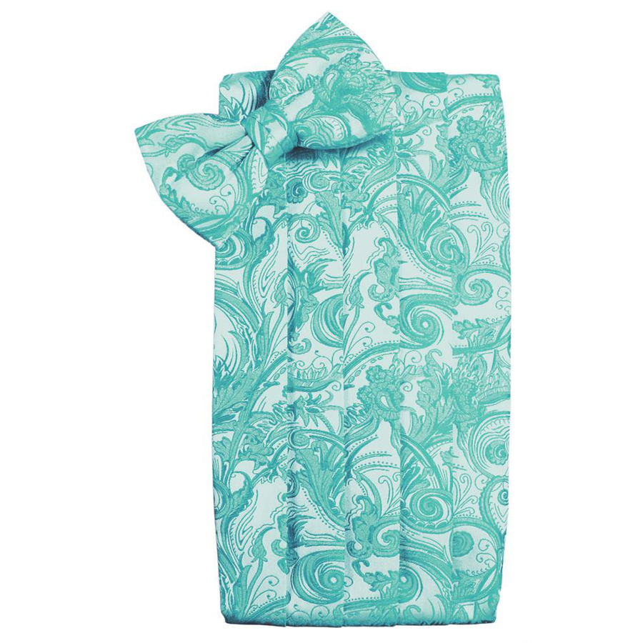 Mens Mermaid Tapestry Bow Tie and Cummerbund Set