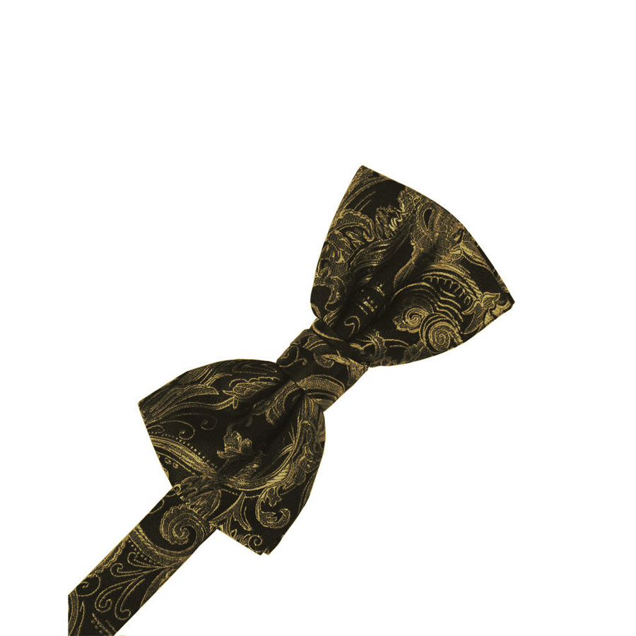 Mens Tapestry New Gold Pre Tied Bow Tie