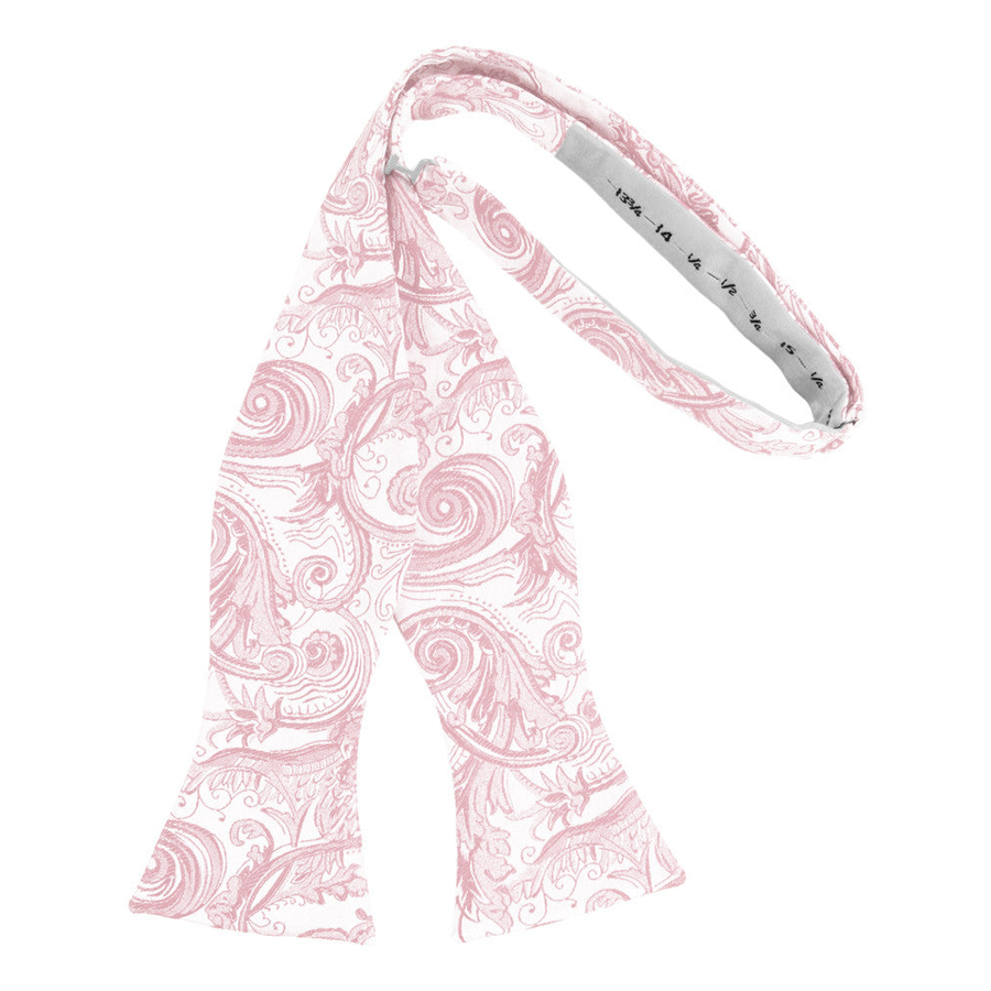 Mens Tapestry Pink Self Tie Bow Tie