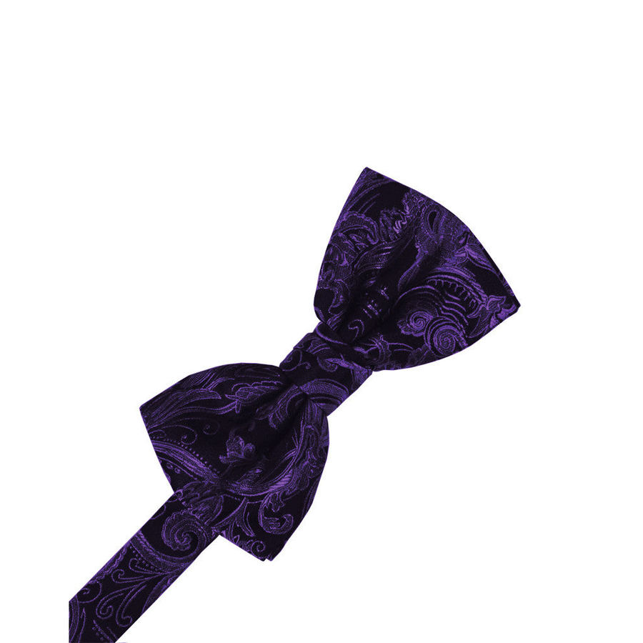 Mens Tapestry Purple Pre Tied Bow Tie
