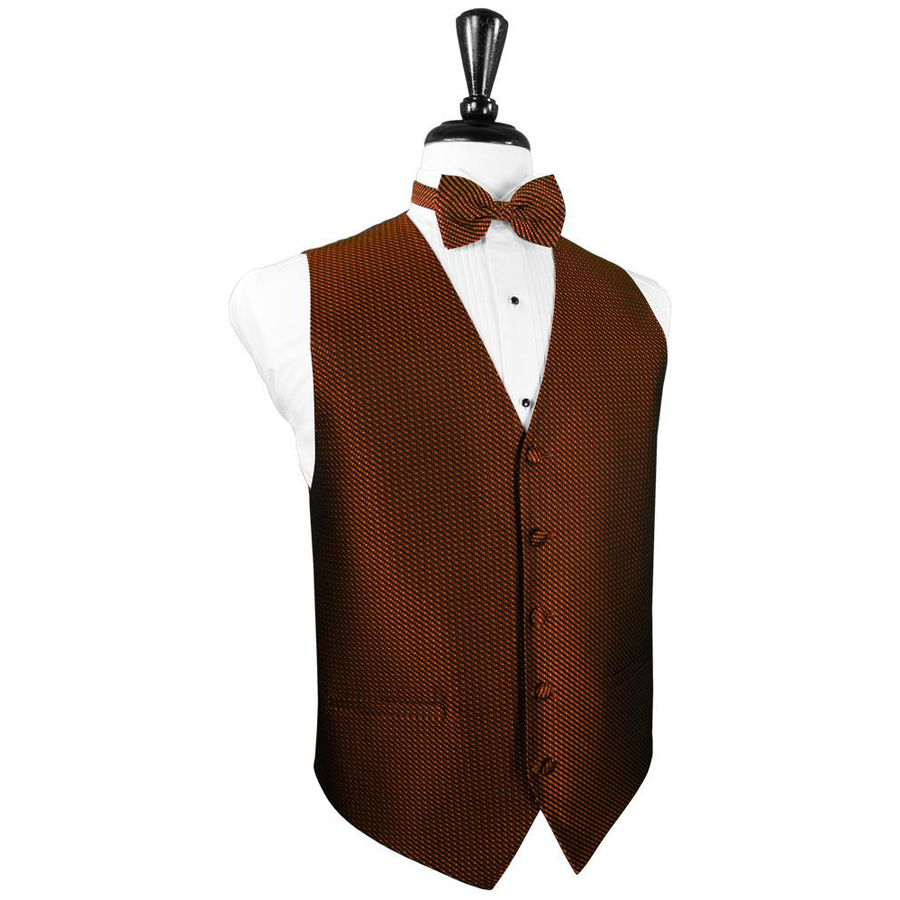 Dress Form Displaying A Cinnamon Venetian Mens Wedding Vest