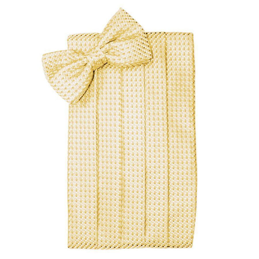 Mens Harvest Maize Venetian Bow Tie and Cummerbund Set