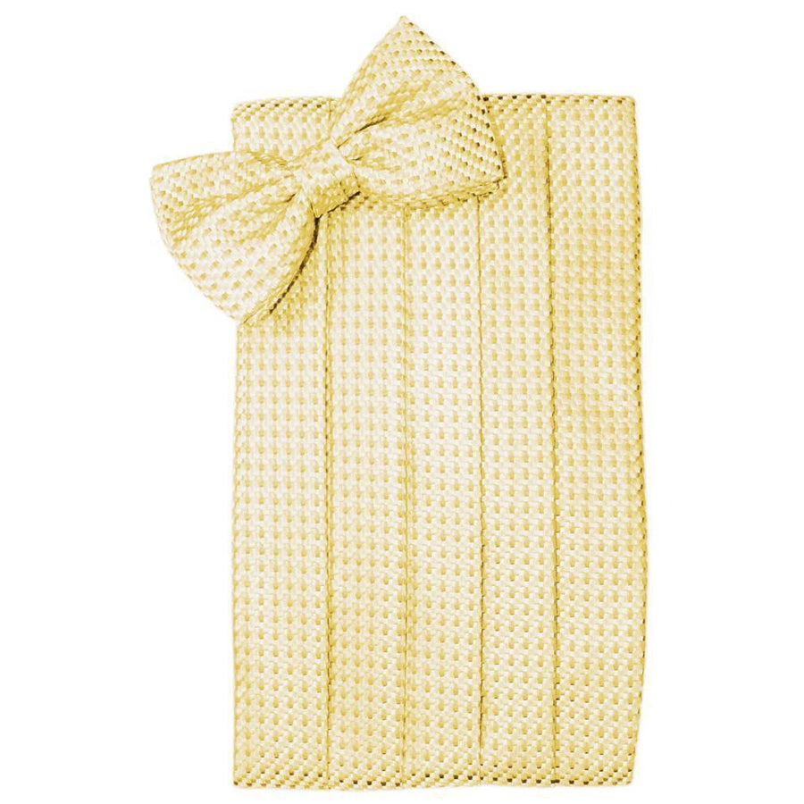 Mens Honeymint Venetian Bow Tie and Cummerbund Set
