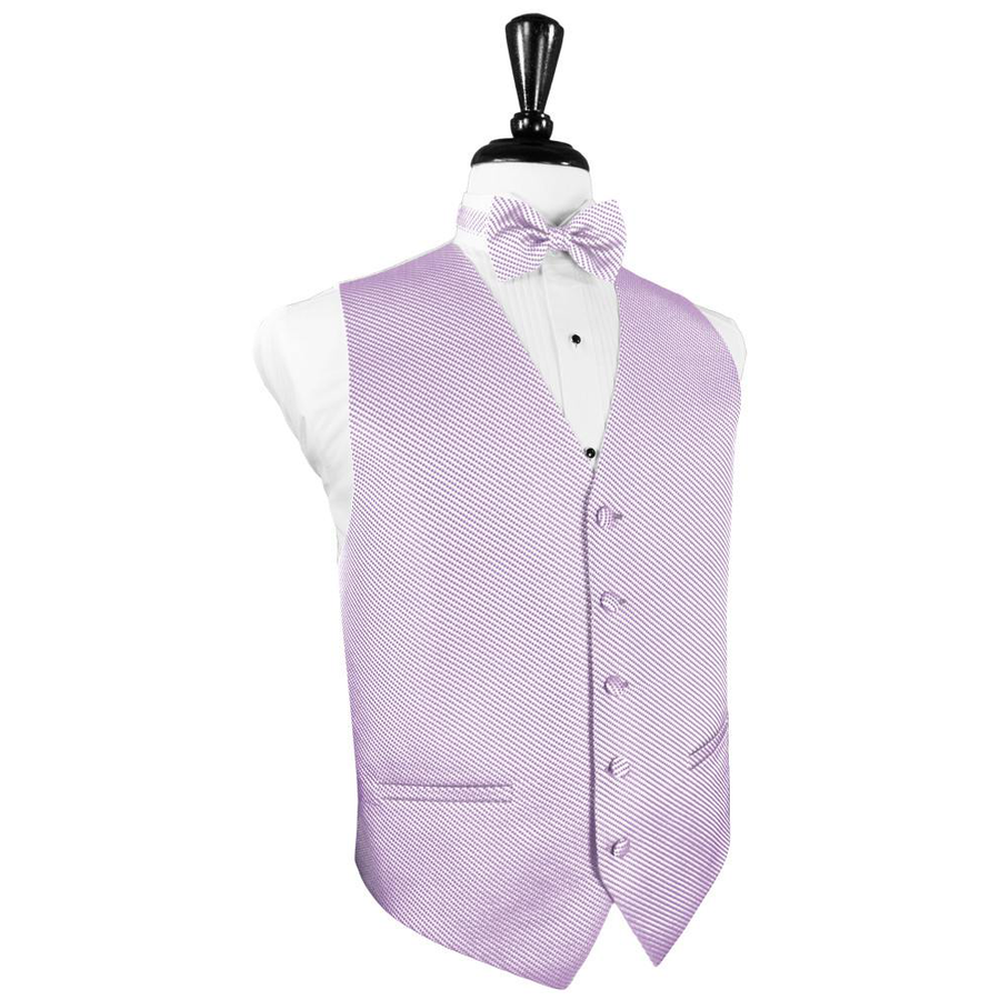 Dress Form Displaying A Lavender Venetian Mens Wedding Vest