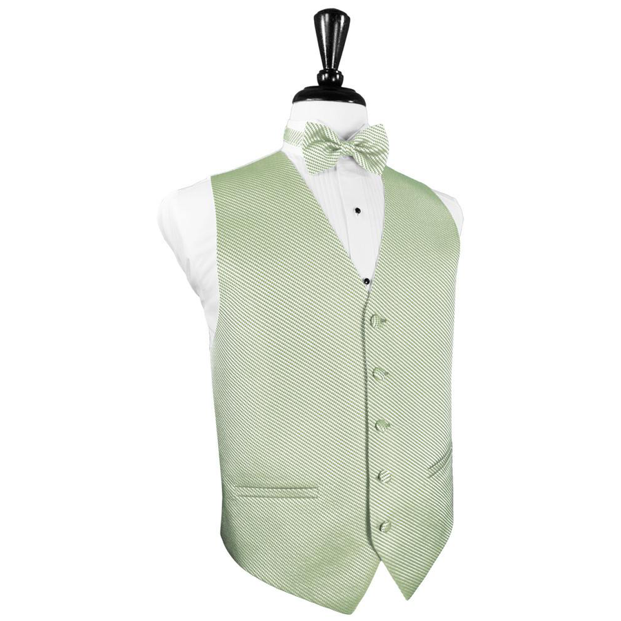 Dress Form Displaying A Mint Green Venetian Mens Wedding Vest