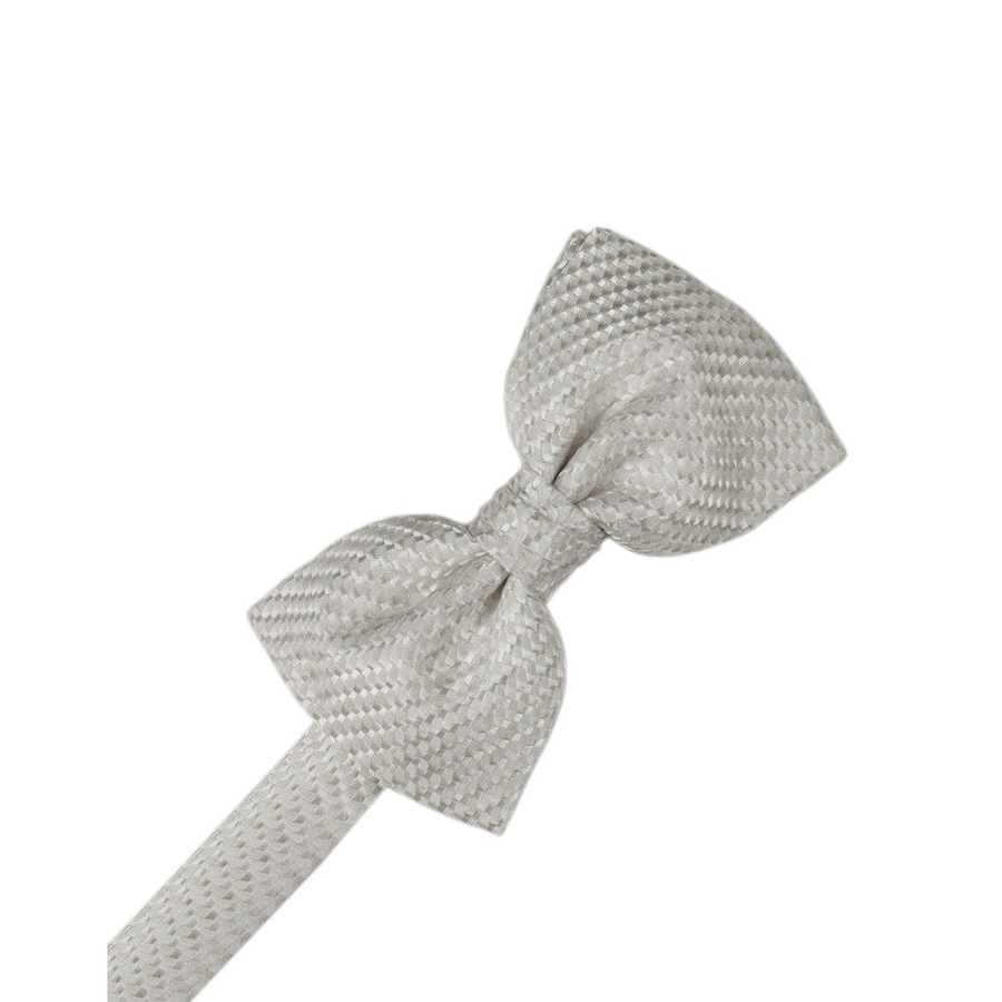 Mens Venetian Platinum Pre Tied Bow Tie